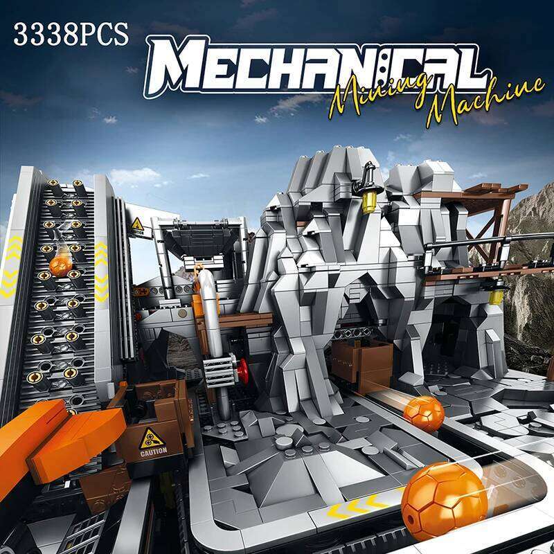 3338PCS Creative Electric Mechanical Mining Site Machine Building Blocks Model Moc Assembled Brick Sets Toy for Adults Boys Gift Z260306