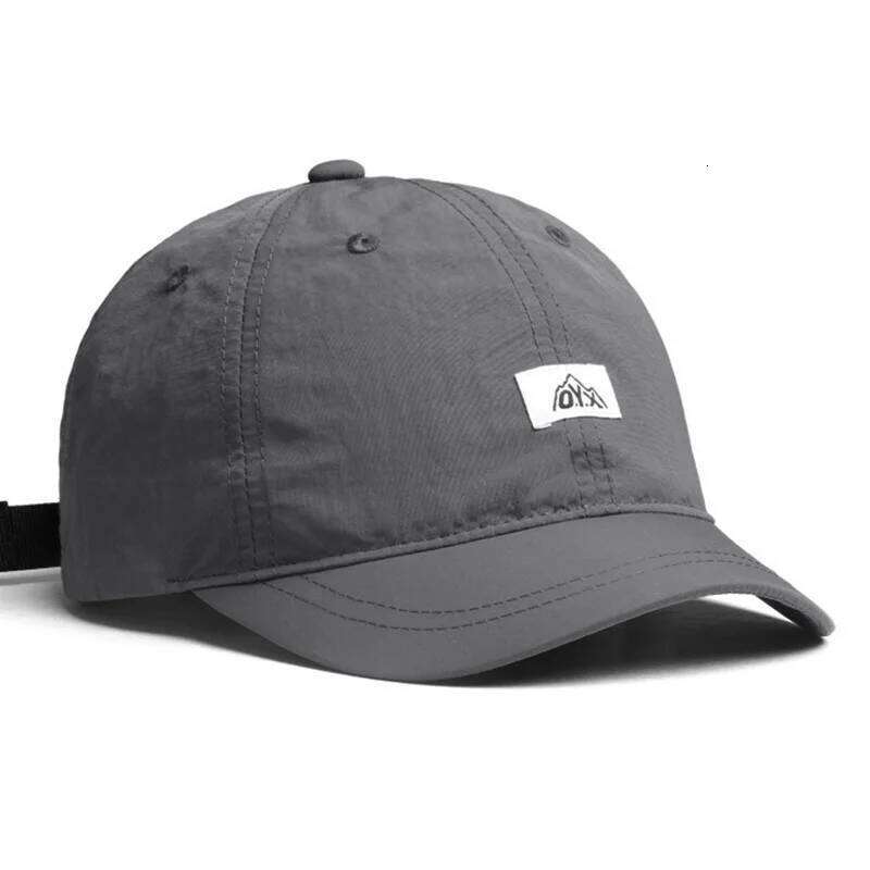Vintage-Inspired Korean Baseball Cap Lightweight Quick-Dry Polyester, Adjustable Buckle Closure Sun Protection, Breathable Brim Y260304