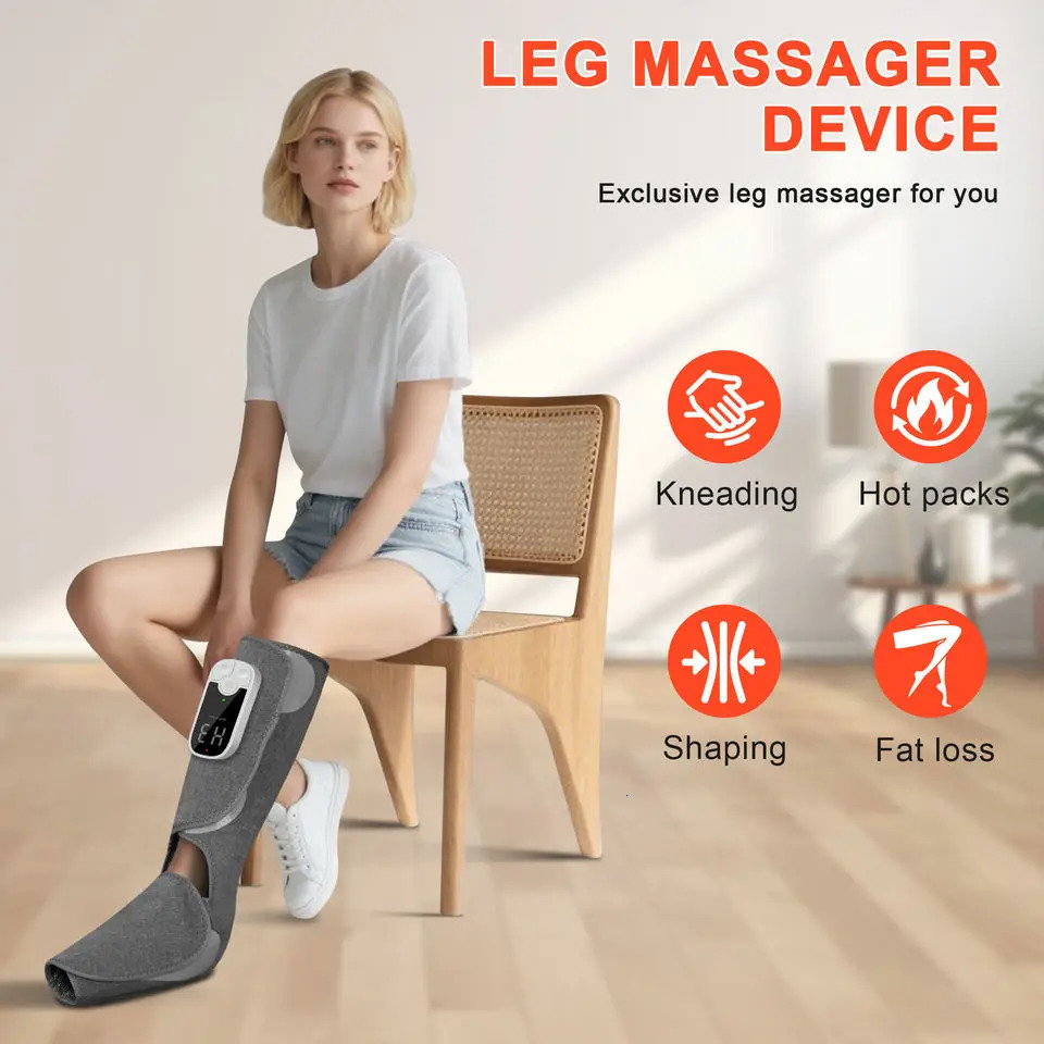 Eletric 360 Air Pressure Calf Massager Wireless Leg Massage 3 Mode Airbag Compresstion Relax Foot Calf Muscle Relieve Fatigue 260304