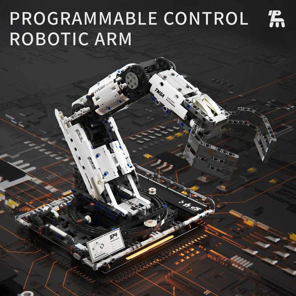 1029PCS Robotic Building Blocks Set Remote Mechanical Arm Model Bricks Desktop Decoration Diy Toys For Kids Holiday Gifts Z260305