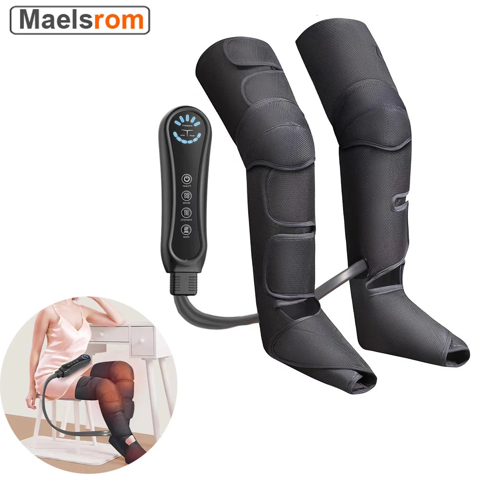 Air Compression Leg Massager Foot Calf Machine Blood Circulation Relaxation Instrument Long Airbag Vibration Heating Knee Tool 260304