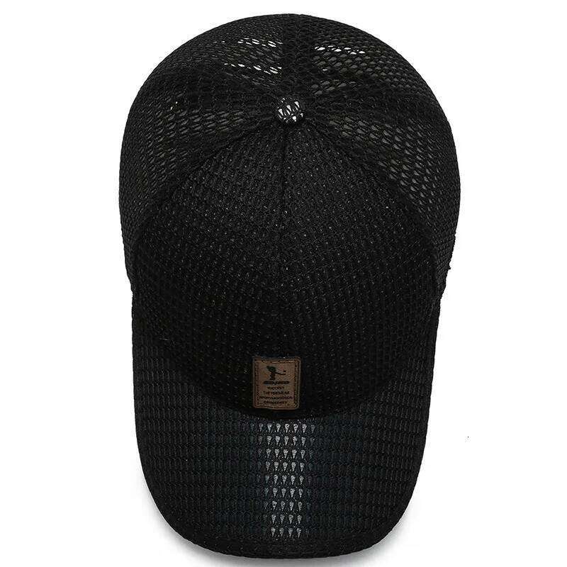 Men'S New Fashion Baseball Summer Breathable Full Net Shade Fishing Outdoor Leisure Sports Cap Y260304
