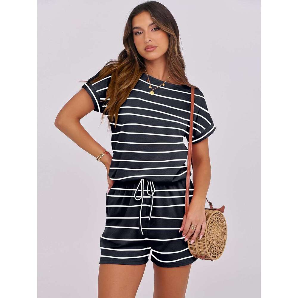 Rompers for Women Summer 2026 Casual Dressy One Piece Tshirt Short Pants Jumpsuit Beach Designer Vacation Outfit Clothes