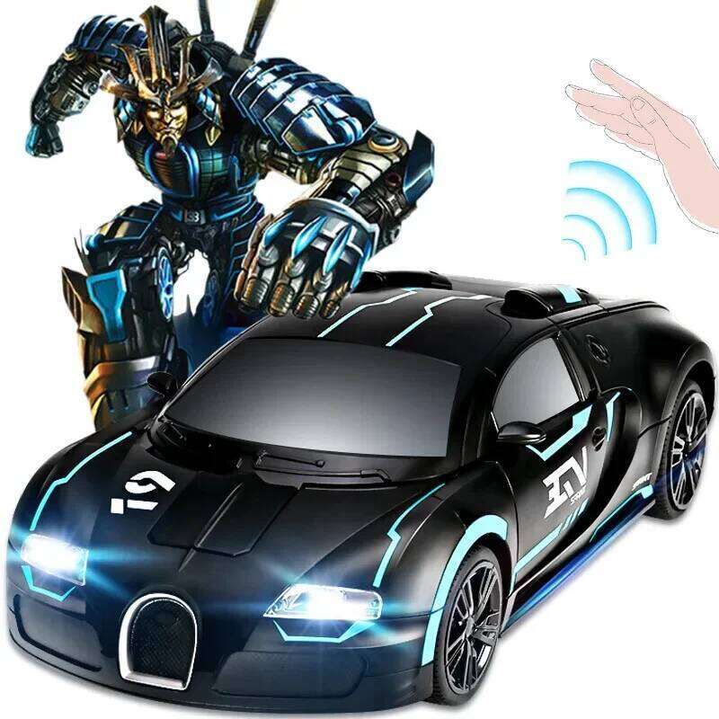 Rc Large 32CM Bugatti Gesture Remote Control Deformation Car Wireless Charging Racing Toy Boy Christmas and New Year Gift C260305