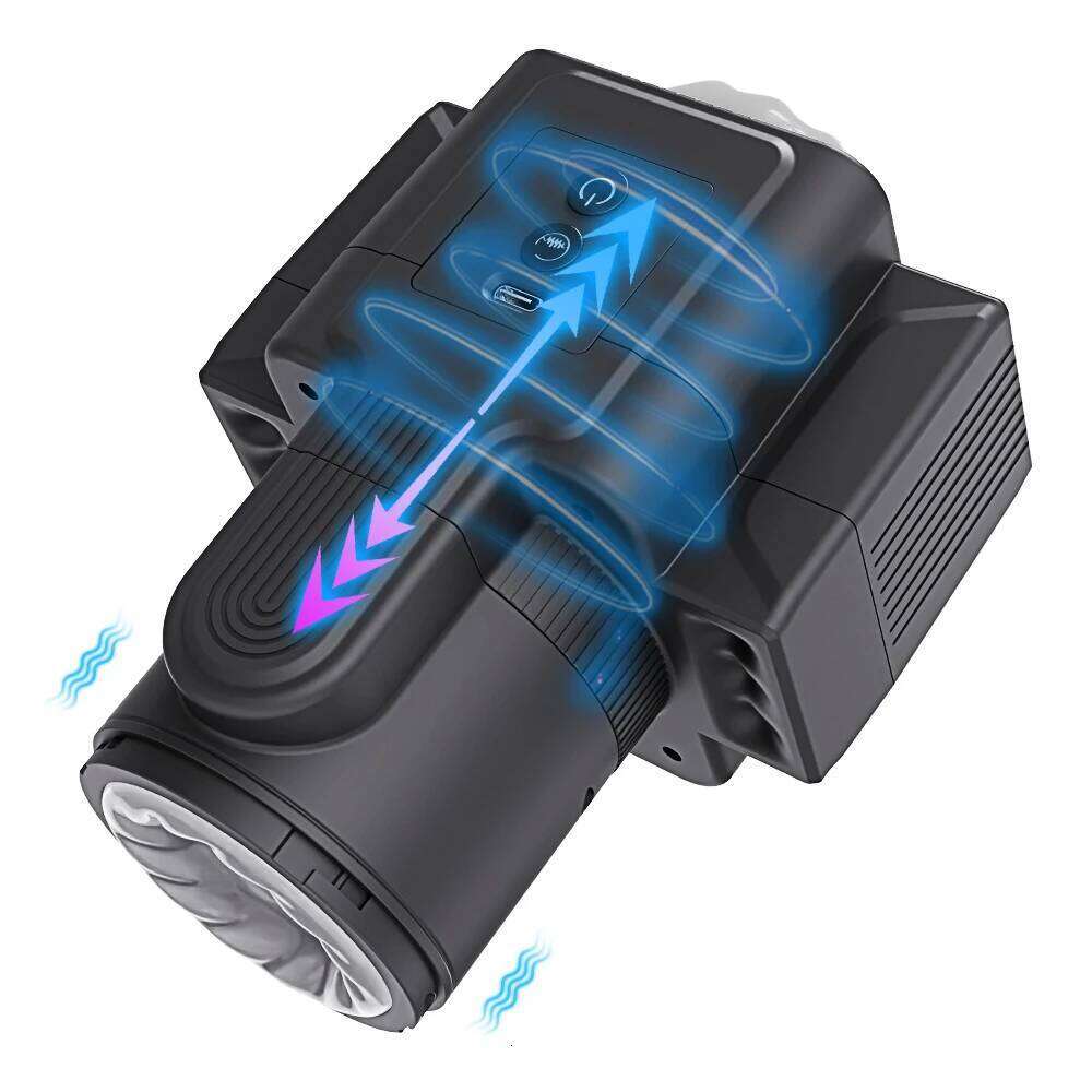 Automatic Male Masturbators Telescopic Thrusting Rotating Suction Cup Penis Stimulation Pocket Pussy Adult Toys for Men W260305