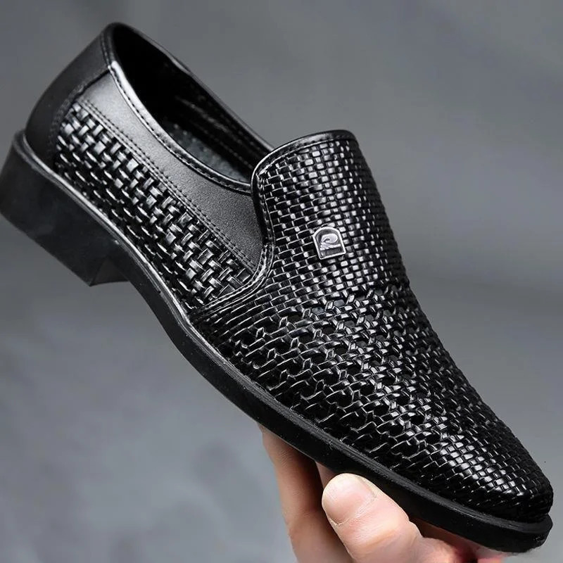 Summer Mens Loafers Breathable Mens Leather Shoes Soft Soles Male Casual Shoes Slip-on Oxford Shoes Business Zapatos De Hombre 260305