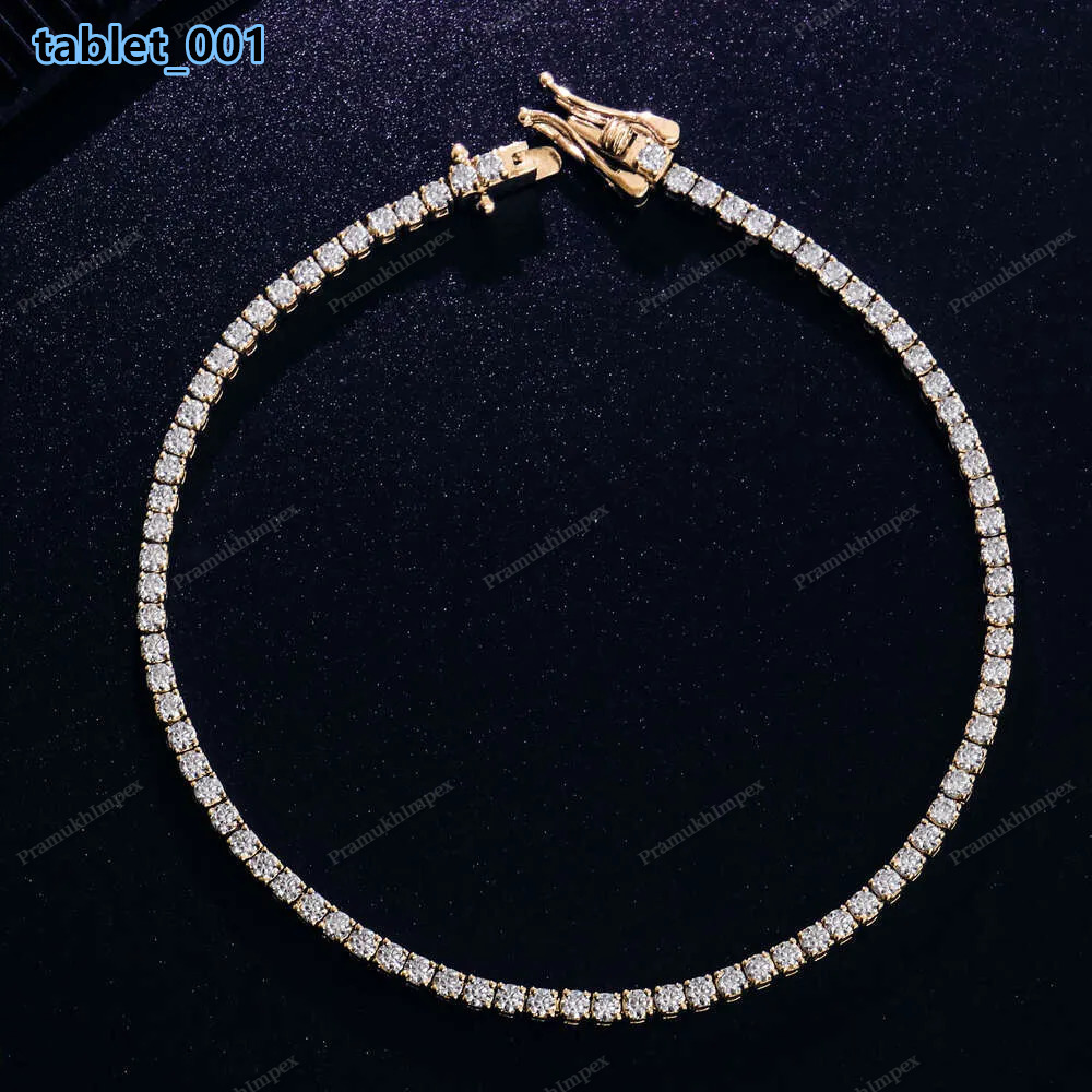 Moissanite Diamond Tennis Bracelet Jewelry 2mm 8inch 925 Silver Bracelet Daily Wear Diamond Anniversary Bracelet Wholesale Price