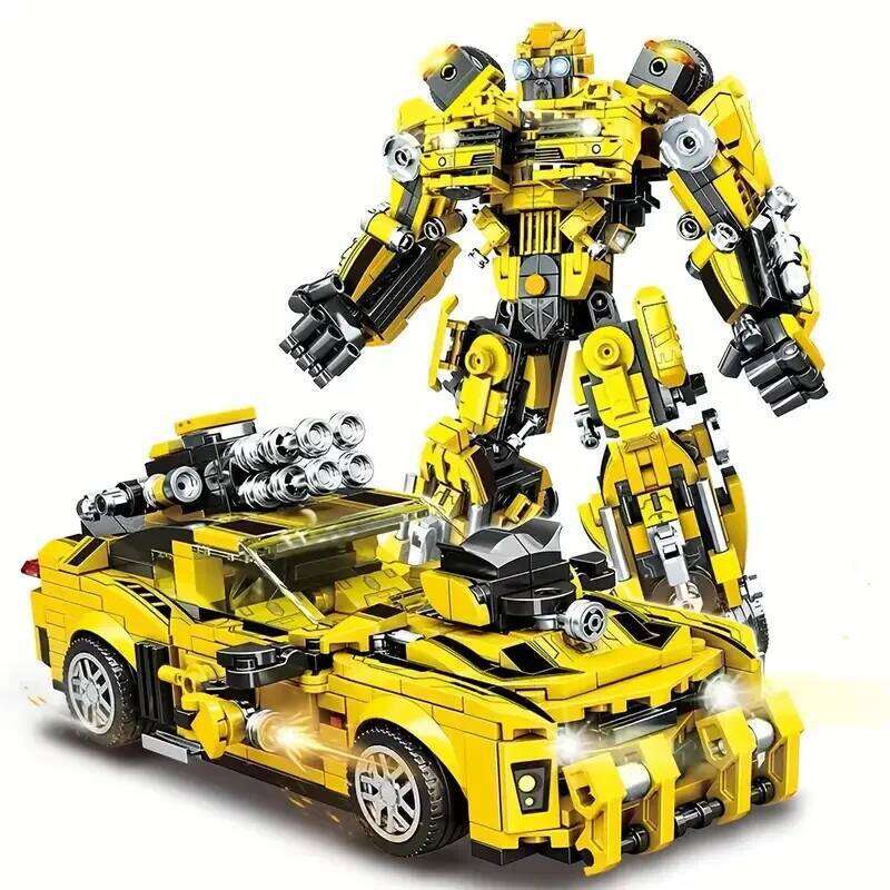 1060 Particle Car Model Building Block Stem Educational Toys, Transforming Robot Assembly Kit Z260305