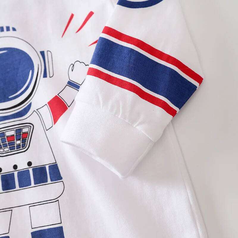 Umorden Newborn Baby Boys Astronaut Costume Rompers Space Suit Outfit Jumpsuit White 0-18M Cotton Clothes For Babies Z260306