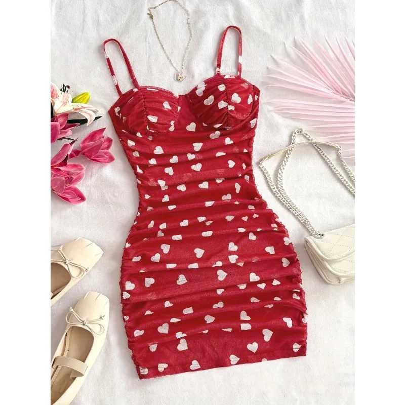 French Floral Slip Dress for Women Spring Summer Fashion Sexy Temperament Backless Mini Dresses Vacation Style Sling Beach Skirt X260306