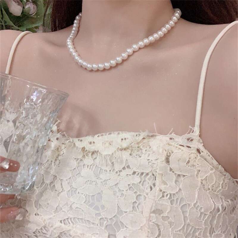 Rose flower pearl choker black collarbone fashion high-end chain neckband neck necklace accessory for women