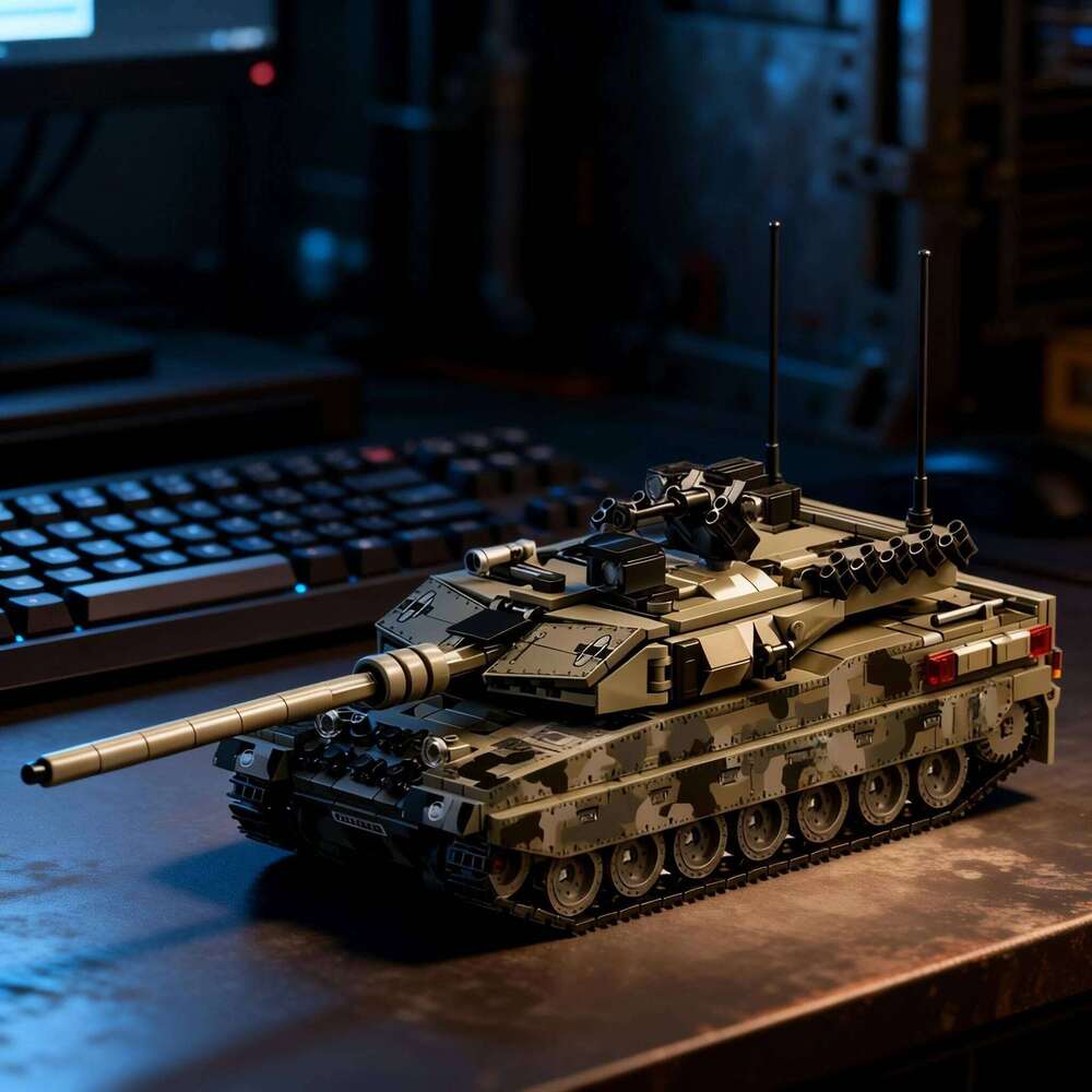 Military Series Building Blocks Model War Leopard 2A7 Heavy Tank Bricks Sets WW2 Creative Toys for Boys Adult Christmas Gifts Z260305