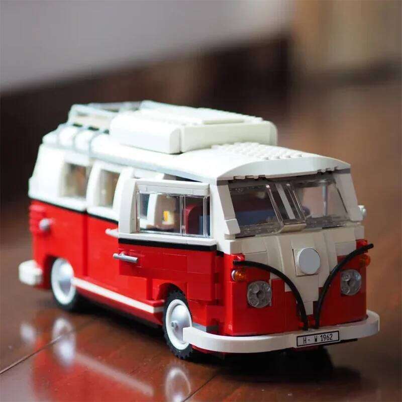 1332PCS Creative T1 Camper Van MPV Car Building Blocks Assemble Bricks Vehicle Toy Birthday Gift For Children Kids Z260305