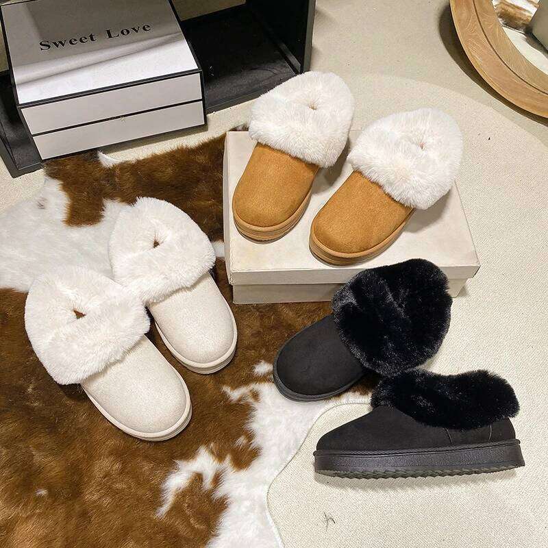 2025 Winter New Women's Snow Boots Round Head Short Tube Thick Bottom Fashionable Multi functional Anti slip Warm Cotton Shoes