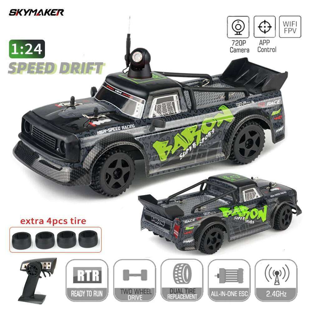1:24 RC Model 2.4GHz RTR Scale with WIFI FPV HD Camera ESP LED Light Electric Car Remote Control Toys for Children Boys Gift C260305