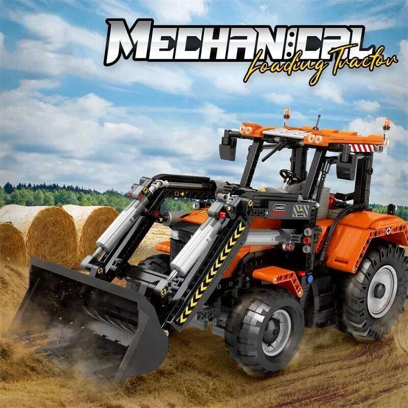 1496PCS Remote Control Loading Tractor Building Blocks Diy RC Farm Car Model Technology Bricks Children DIY Toys Birthday Gifts Z260306