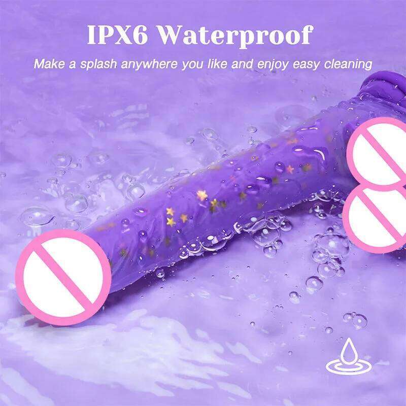 Tracy's Dog Thrusting Dildo Vibrator 9.25" Realistic G-Spot Stimulator Heating 5 Swinging & 7 Vibration Modes Adult Sex Toys W260305