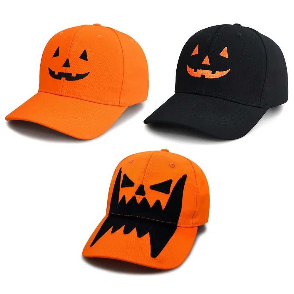 Breathable Halloween Baseball Cap UV Protection Cotton Pumpkin Embroidery Hat Lightweight Creative Sunshade Cap S260306