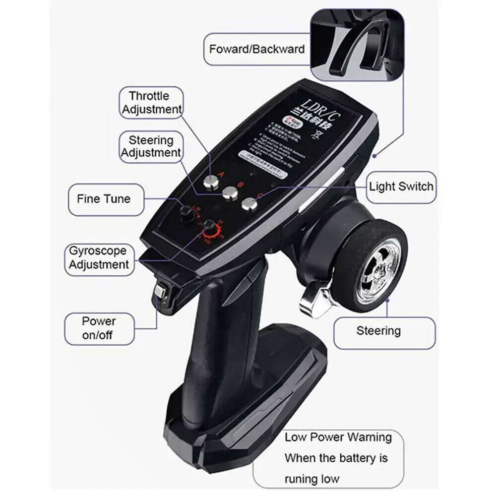 LDRC LD1803 NXS 1/18 2WD Drift Car RTR 2.4G ESP Gyroscope LED Lights Full Scale Controlled Model Toys C260305