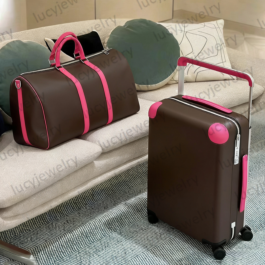 Designer Suitcase Set with Duffel bag Luxury Luggage Genuine Leather Boarding Case Carry On Large Capacity Travel Trolley Case Leisure Suitcases Carrying Set