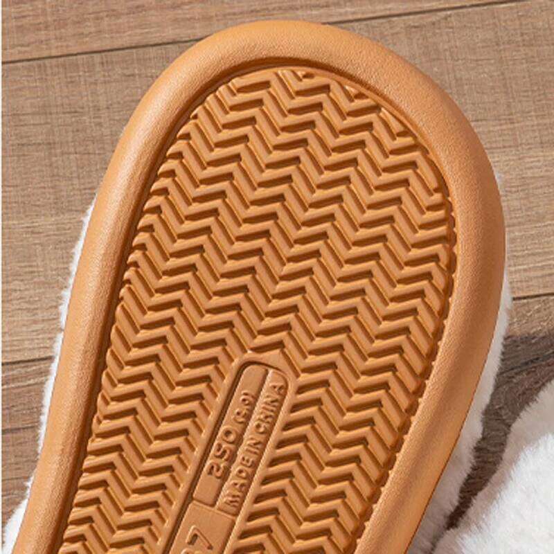 Litfun Winter Fluffy Women's Soft Sole Non-slip Indoor Slides Leisure Furry Warm Cozy House Cotton Slippers For Women