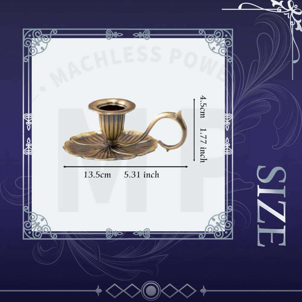 Nordic Candle Holder European Style Antique Candlestick Vintage Hand Held Candelabrum Zinc Alloy Retro Pricket XJ260305