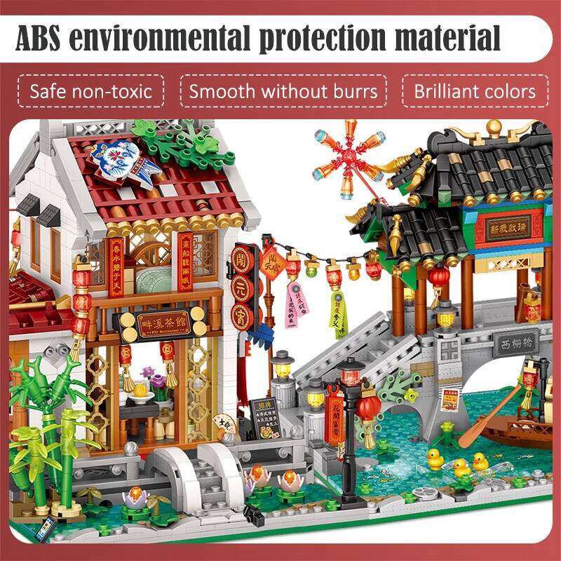 1524PCS City Classical Style Mini Four Corners Pavilion Building Blocks Home Ornaments Friends Bricks Toy For Children Gifts Z260305