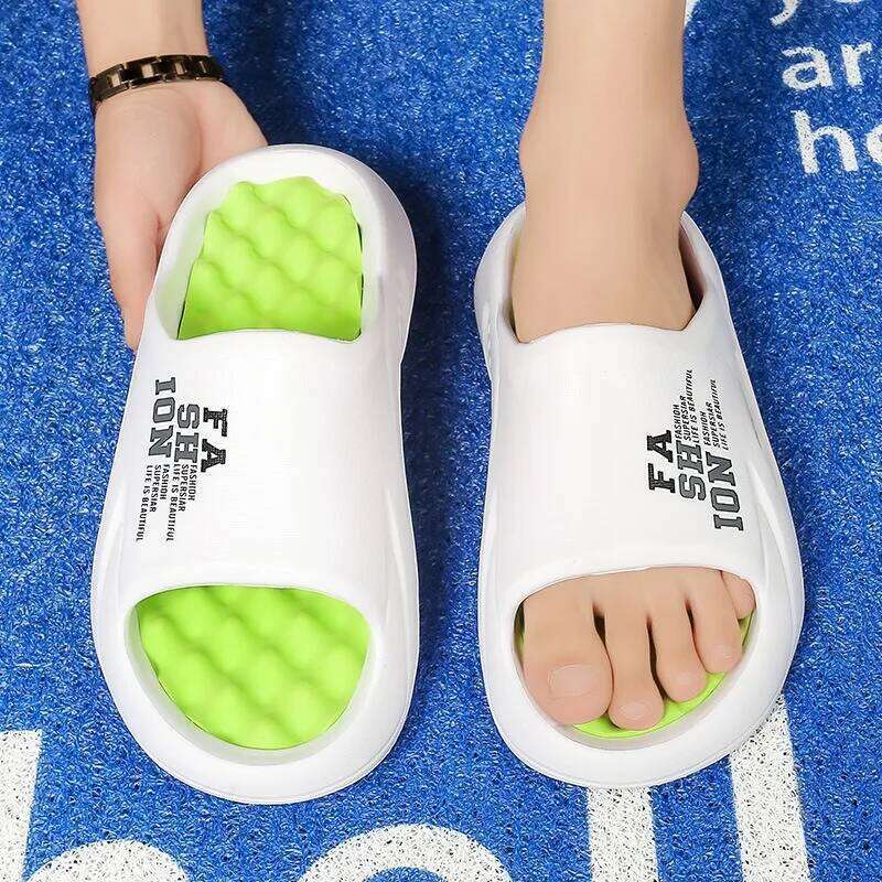 New Summer Man Massage 2025 Indoor Outdoor Beach Soft Bottom Casual Slippers Male Flip Flops Mens Sandals