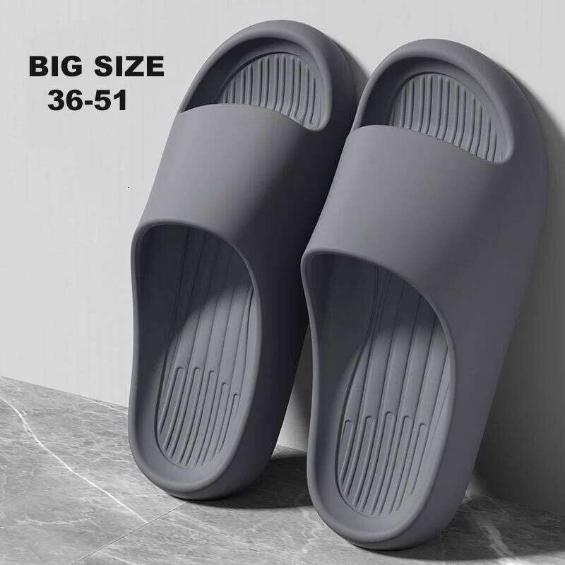 Summer Men Women Indoor EVA Soft Bottom Sandals Open Toe Trend Slides Light Beach Shoes Slippers Home Size 36-51