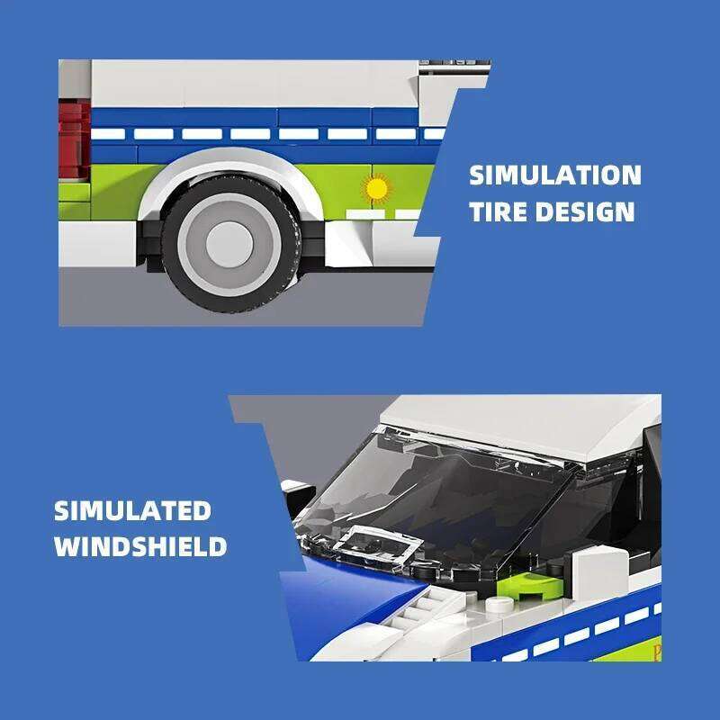 430PCS Europe Assault Vehicle Building Blocks City Police Patrol Car Model Bricks Educational Toys For Kids Holiday Gifts Z260305