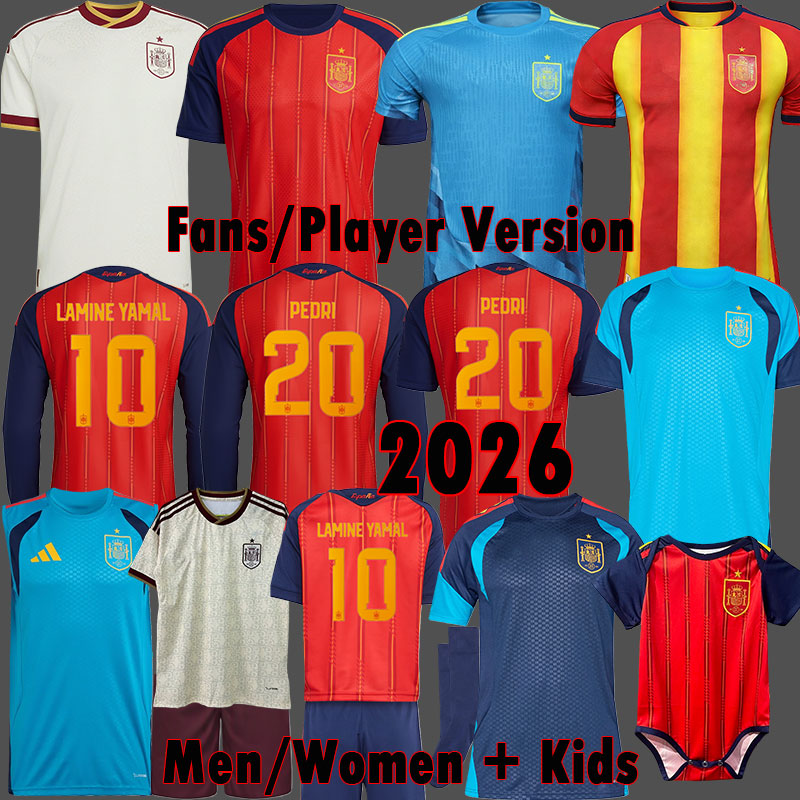 PEDRI 2026 Spain Soccer Jerseys Espana Camiseta de futbol ZUBIMENDI Kit BARRIOS CUBARSI YEREMY MERINO Football Shirts LAMINE YAMAL ES National Jersey 3XL 4XL