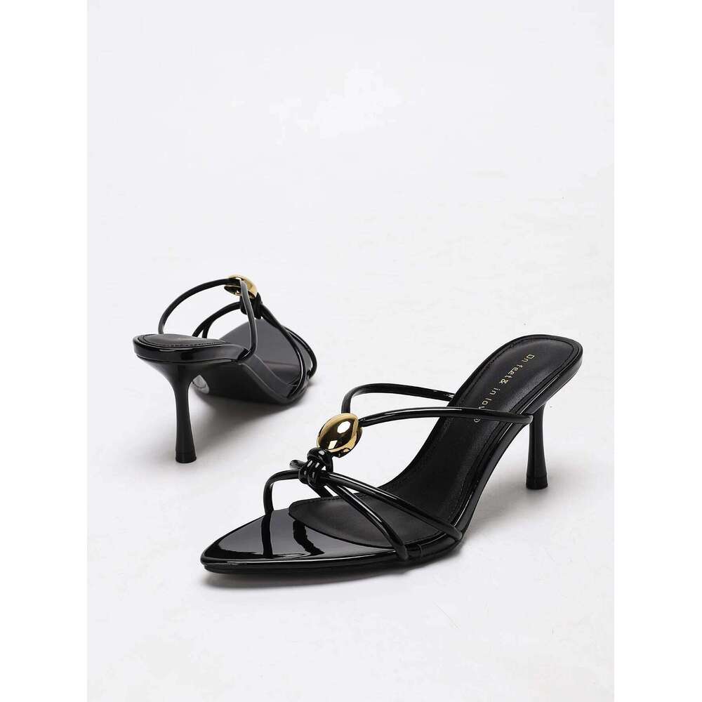 Women's Fashion-Elegant Patent Leather Slip-On Stilettos - Comfortable Simple & Versatile