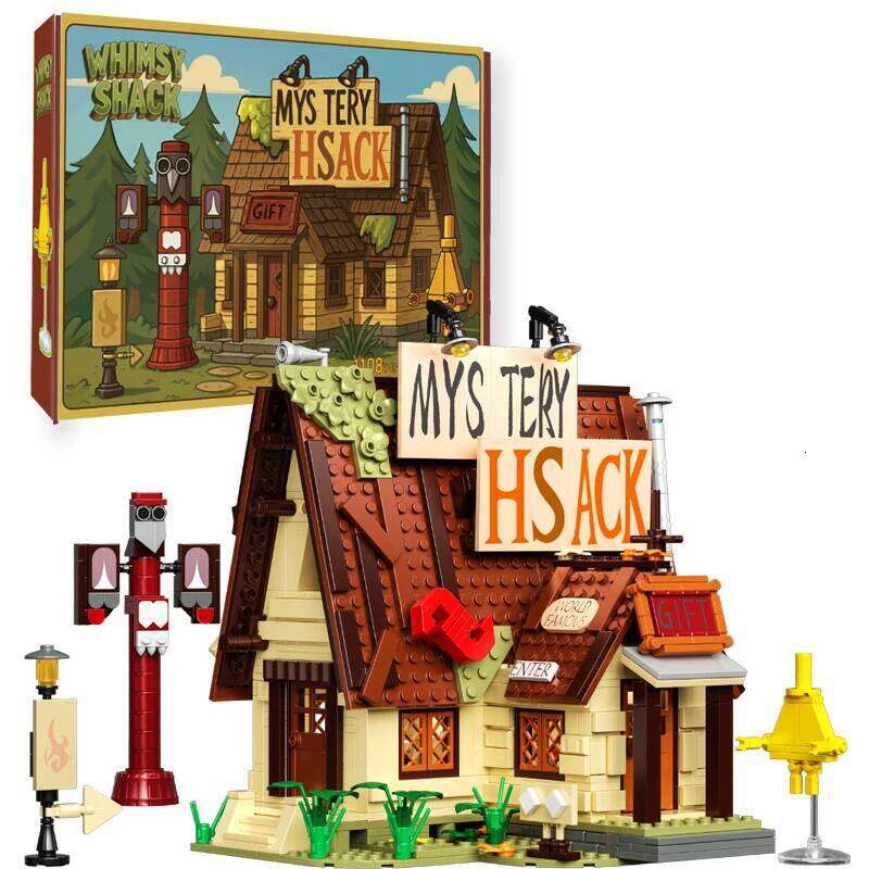 1108PCS Mystery Building Blocks Classic Cartoon Forest House Model Ornament Children's Educational DIY Toy Holiday Gifts Z260305