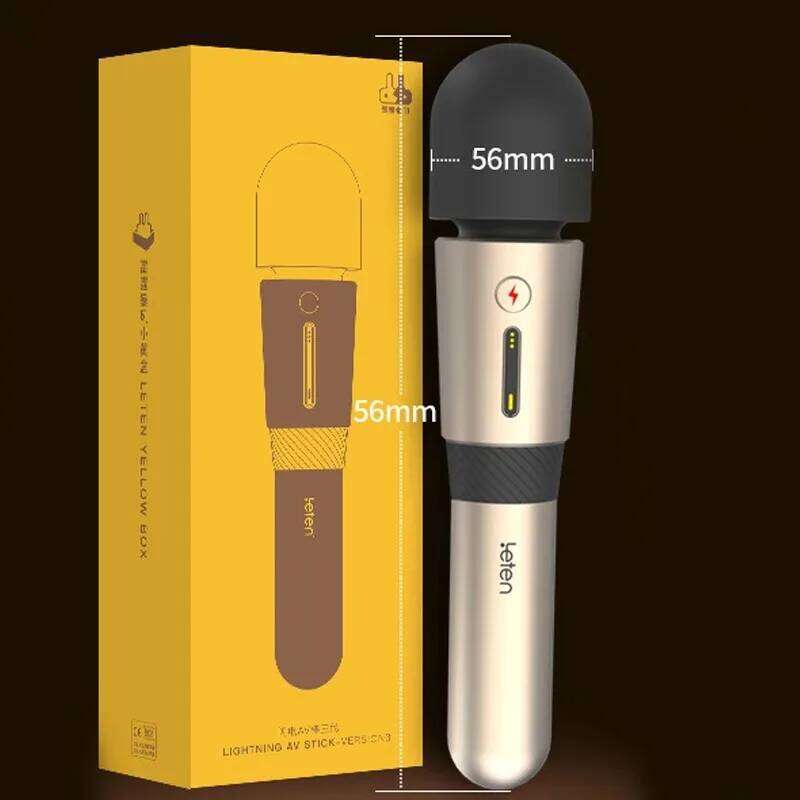 Leten Lightning AV Wand III Super Motor Intense Vibration Big Head Smart Heating Female Vibrator Ergonomic G Spot Stimulator W260305