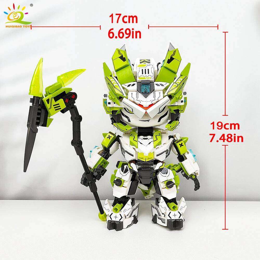 HUIQIBAO MOC Animals Model Building Block Snake Sheep Monkey Series Brick Construction Toy Children Desk Home Decoration Z260306