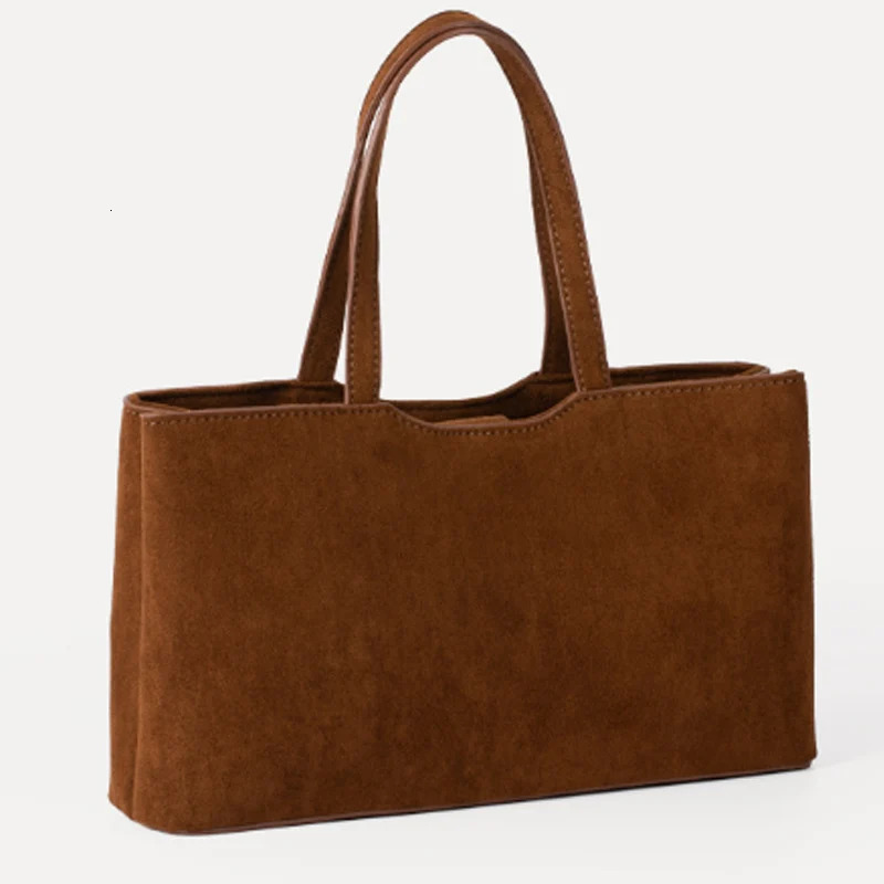 Retro Women Handbag Fashion Commuter Womens Tote Bag Suede Womens Bag Autumn and Winter Shoulder Bag 260306