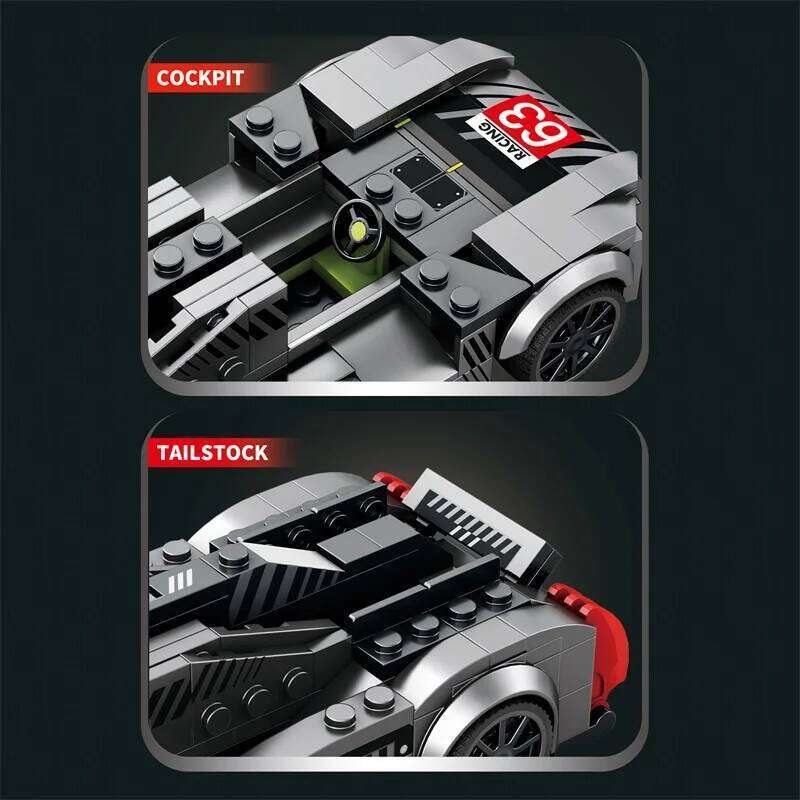 280PCS Sports Car Building Blocks City Racing Assemble Toys Supercar Model Bricks Desktop Ornaments Children's Holiday Gifts Z260305