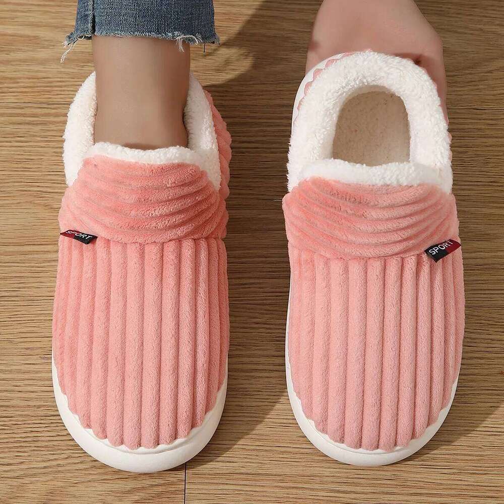 Litfun Winter Furry Snow For Women Men Leisure Cotton Shoes Thick Bottom Anti-slip Ankle Boots Fuzzy Warm Outdoor Slippers