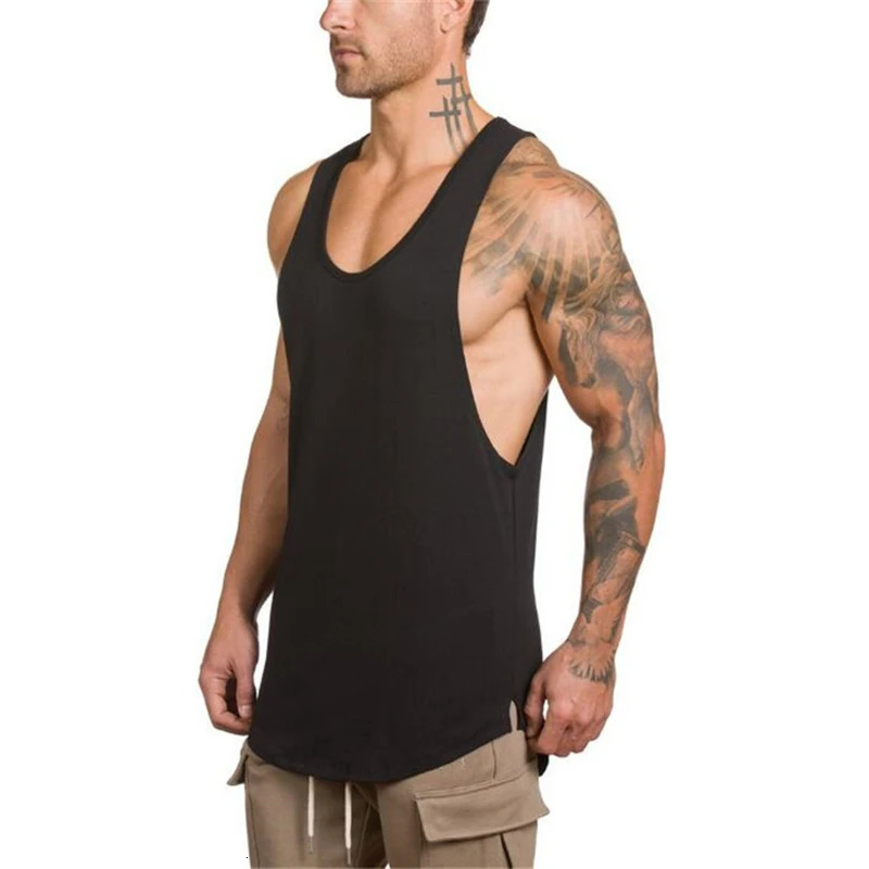 Cotton Breathable Sleeveless T-Shirt Gym Fitness Bodybuilding Training Clothing Mens Running Sport Solid Color Muscle Tank Tops 260306