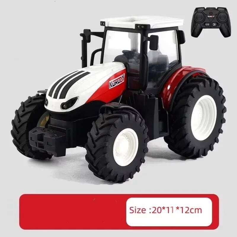 2.4 GHZ Remote Control Toy Kids RC Tractor Set Toddlers Farm Vehicle Toys for 3 4 5 6 7 8 9 Year Old C260305