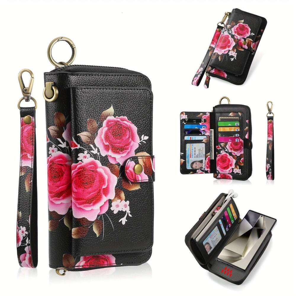 Anti-Theft Rfid Women's Wallet Card Holder, Universal Case, Bag, Stylish Large Capacity 70% off Long Wallet, Clutch Bag Suitable for All Phone Mo
