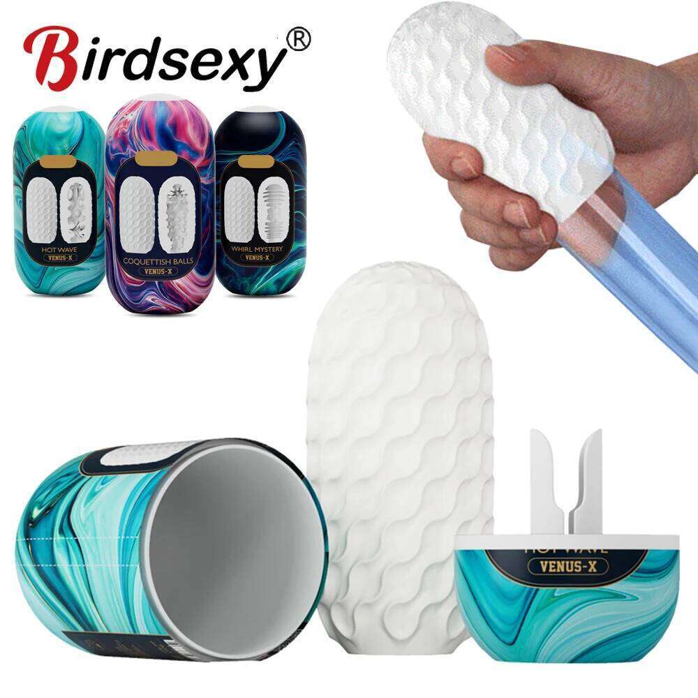 Transparent Silicone Masturbation Cup for Men Safe Soft Fidget Toys Orgasm Male Masturbator Sex Toy Realistic Vagina Adult Goods W260305