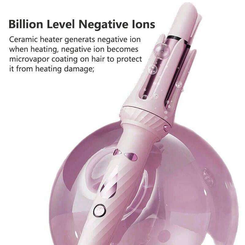 3-IN-1 Dual Purpose Negative Ions 28mm/32mm Automatic Curler Heating Straight Comb Electric Ceramic Curling Hair Stick 26Y0306