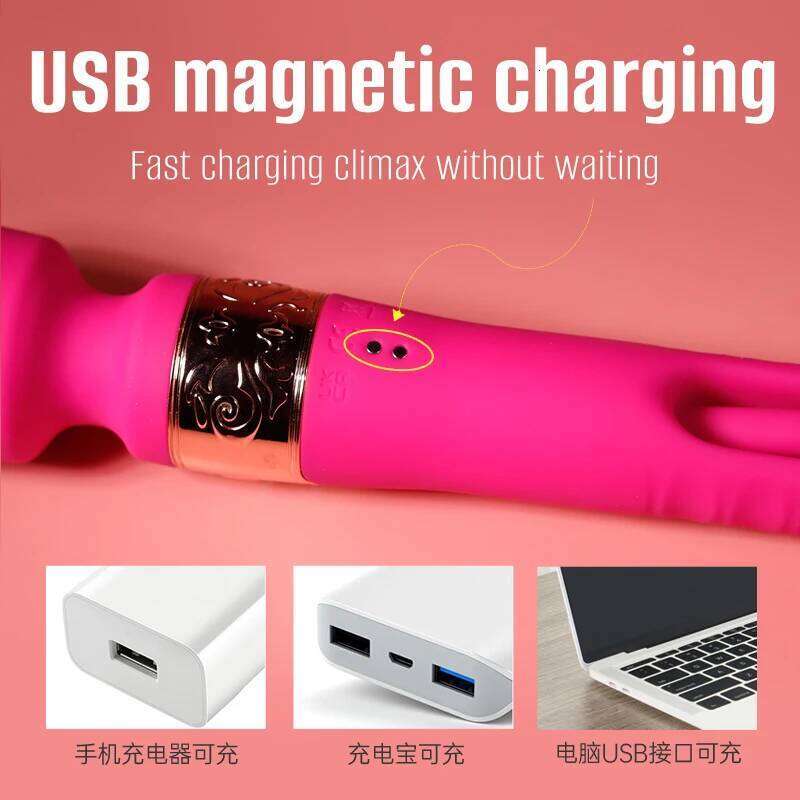 Patting Vibrator Women AV Stick Magic Wand Clitoris Stimulator G Spot Massager Female Masturbator Dildo Sex Toy for Adult W260305