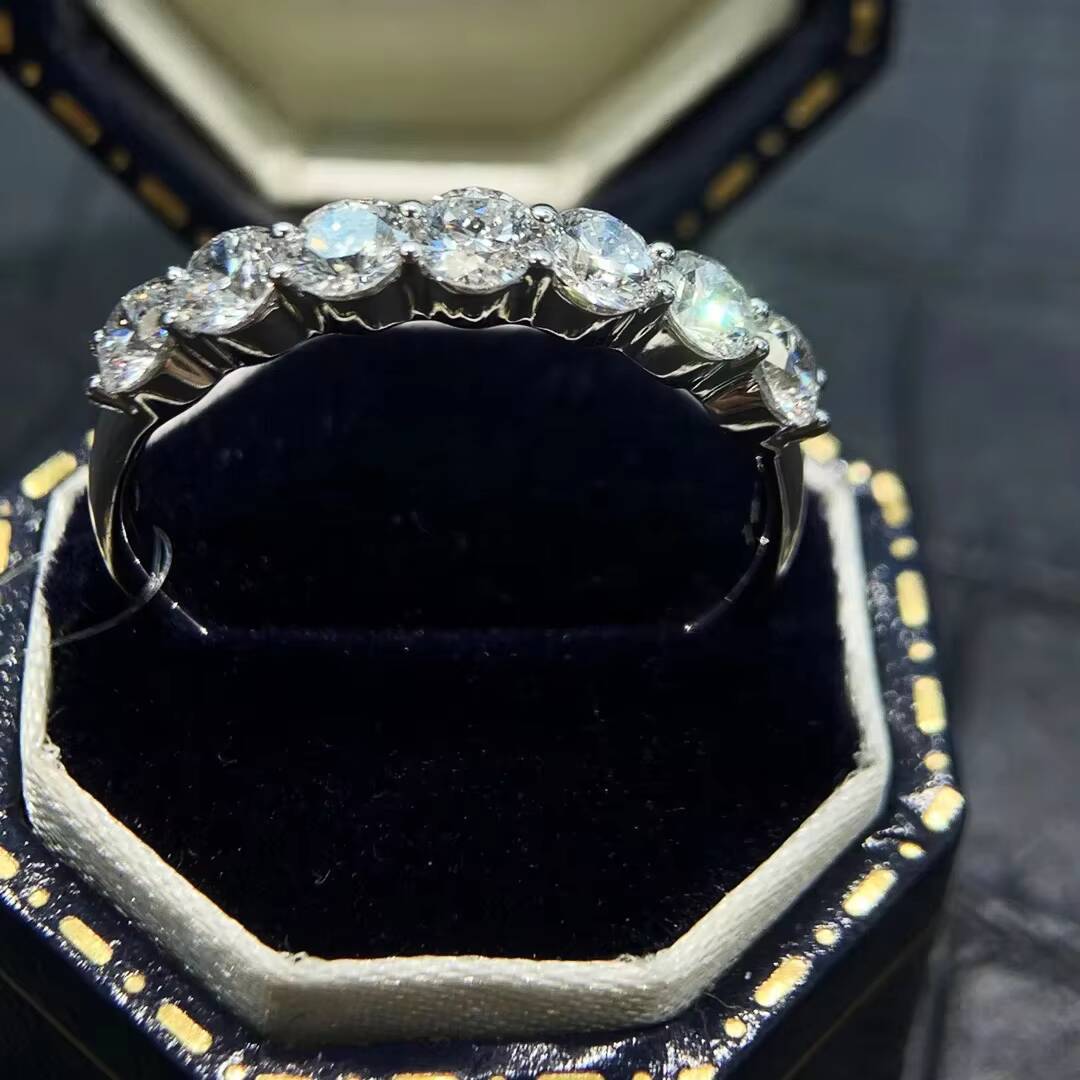 Custom Lab Diamond Jewelry 9K/10K/14K/18K Band Diamond TS10 Womens Proposal Engagement Ring with IGI CMA Certificate