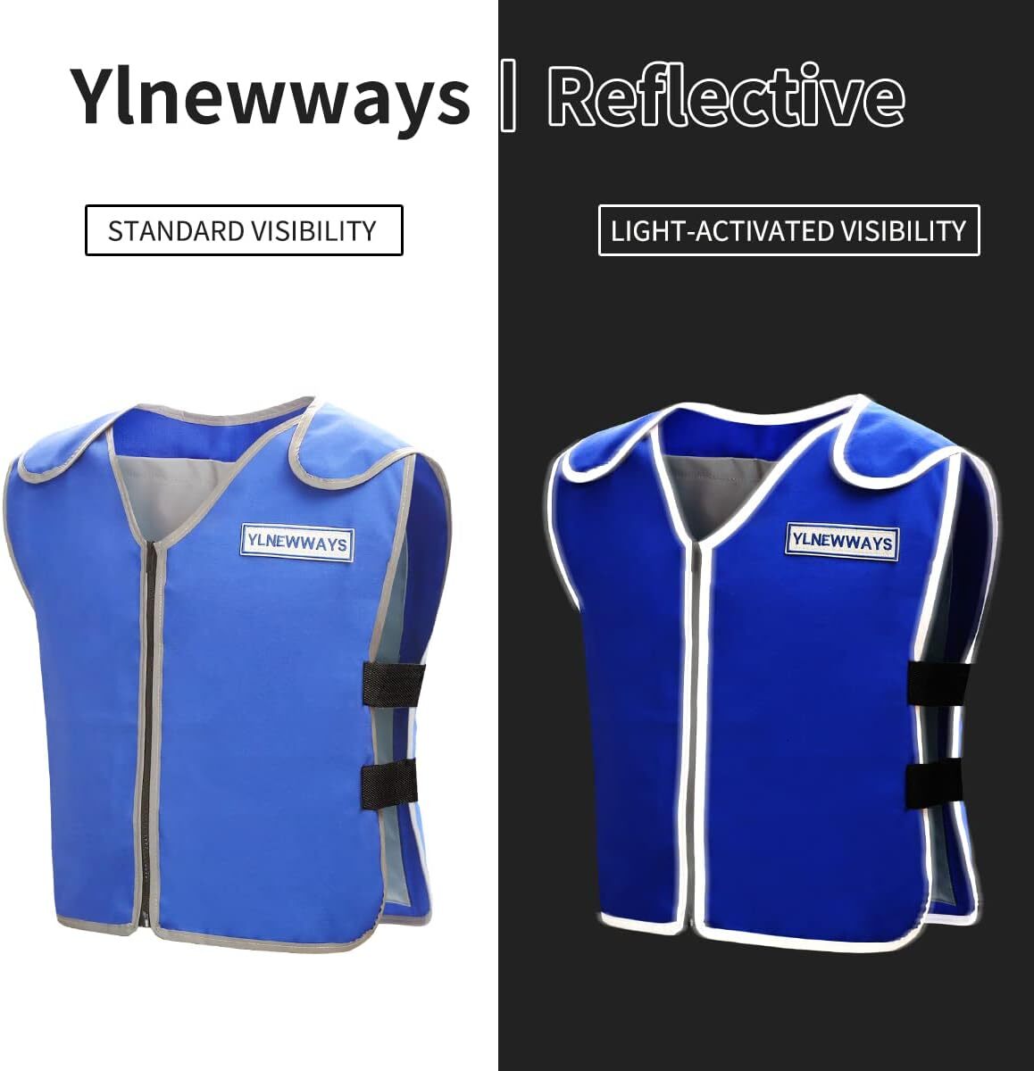 YLNEWWAYS Cooling Men&Women, Reflective Vest 24 PCS Ice Packs, Cool Jacket for Hot Weather with Pockets, Unisex Adult Workout Apparel