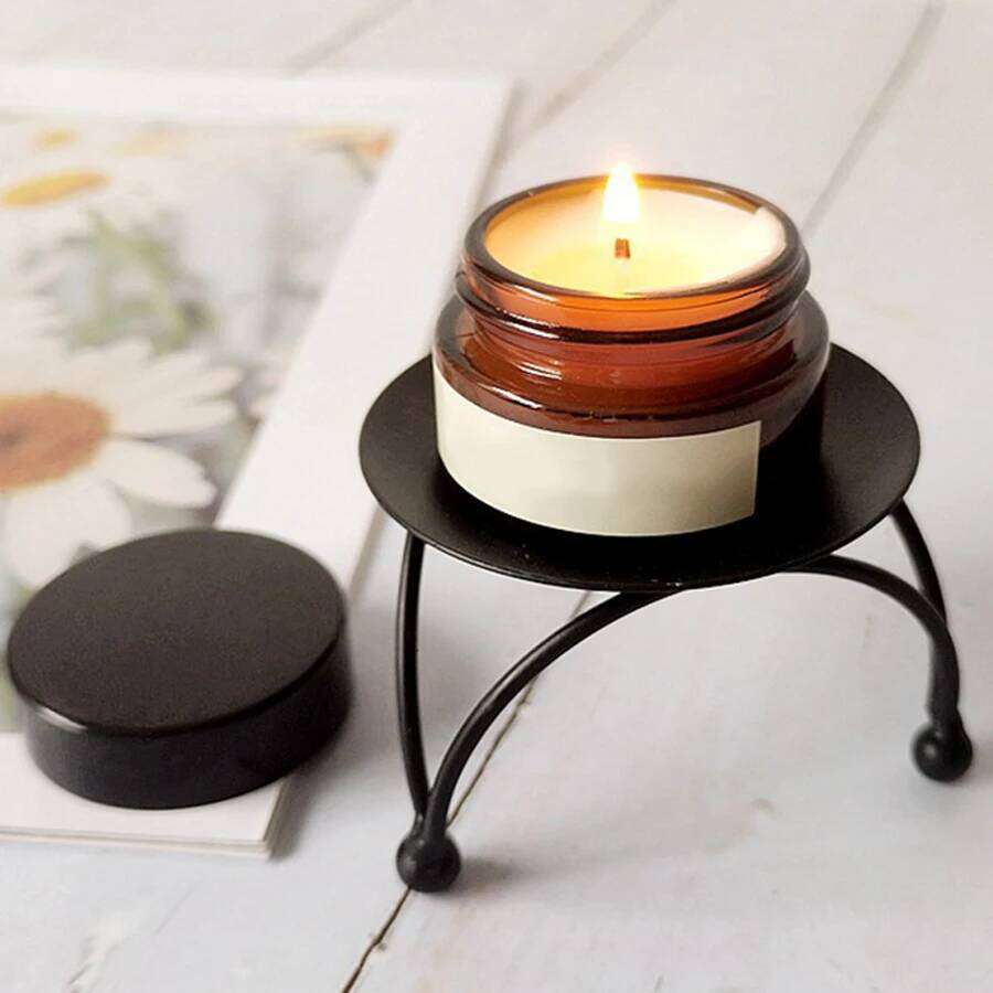 2 Colors Available 7x4cm Metal Candle Holder Atmosphere Making Accessories Round Candlestick Wedding Ornament Home Decoration XJ260305