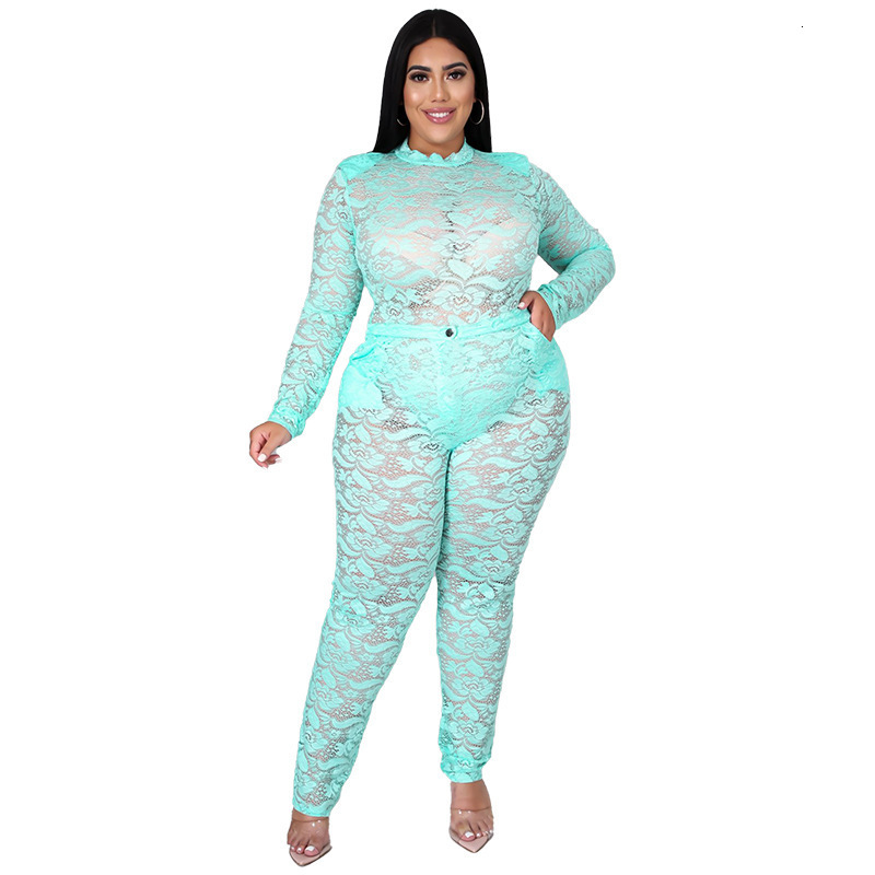 kliou Lace Embroidered Women 2 Piece Sets Sexy Coquette Sheer V-neck Trim BodysuitsMatching Slim Pants Female Nighout Outfits 250106