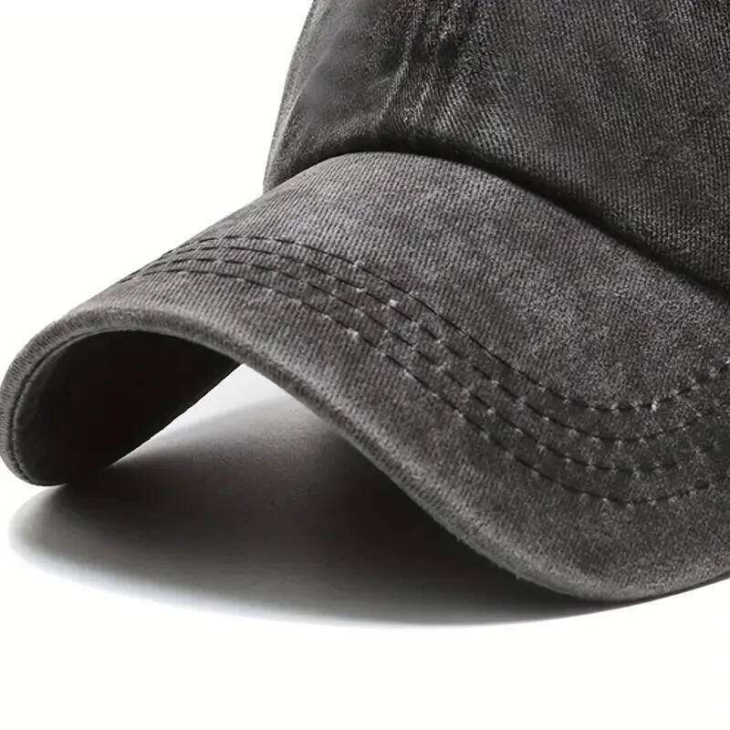Solid Washed Denim Baseball Cap Vintage Unisex Cotton Sport Hat Outdoor Soft Top Breathable Versatile Sunshade Caps Women Men Y260304