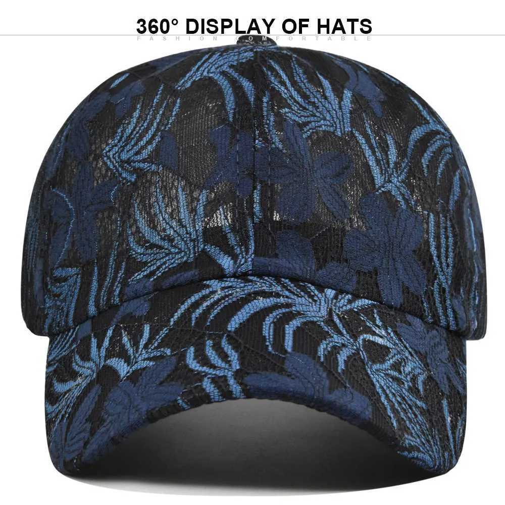 Spring Summer New Unisex Lace Beanie Breathable Baseball Cap Fashion Adjustable Sunscreen Snapback Trucker Hat Casquette Kpop S260306